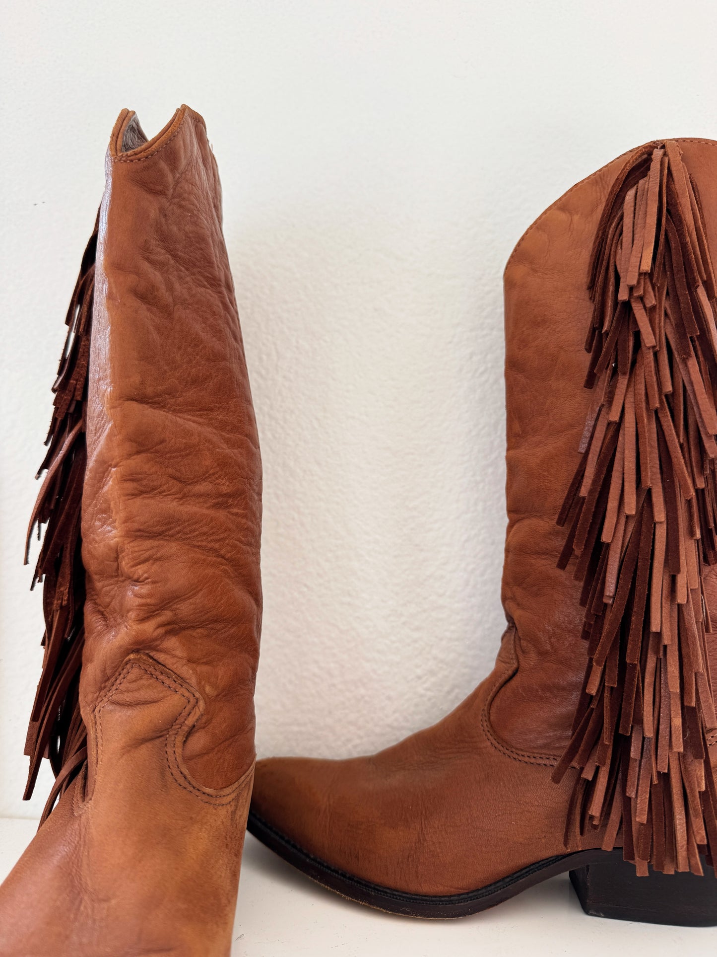 Vintage Zodiac Fringe Boots