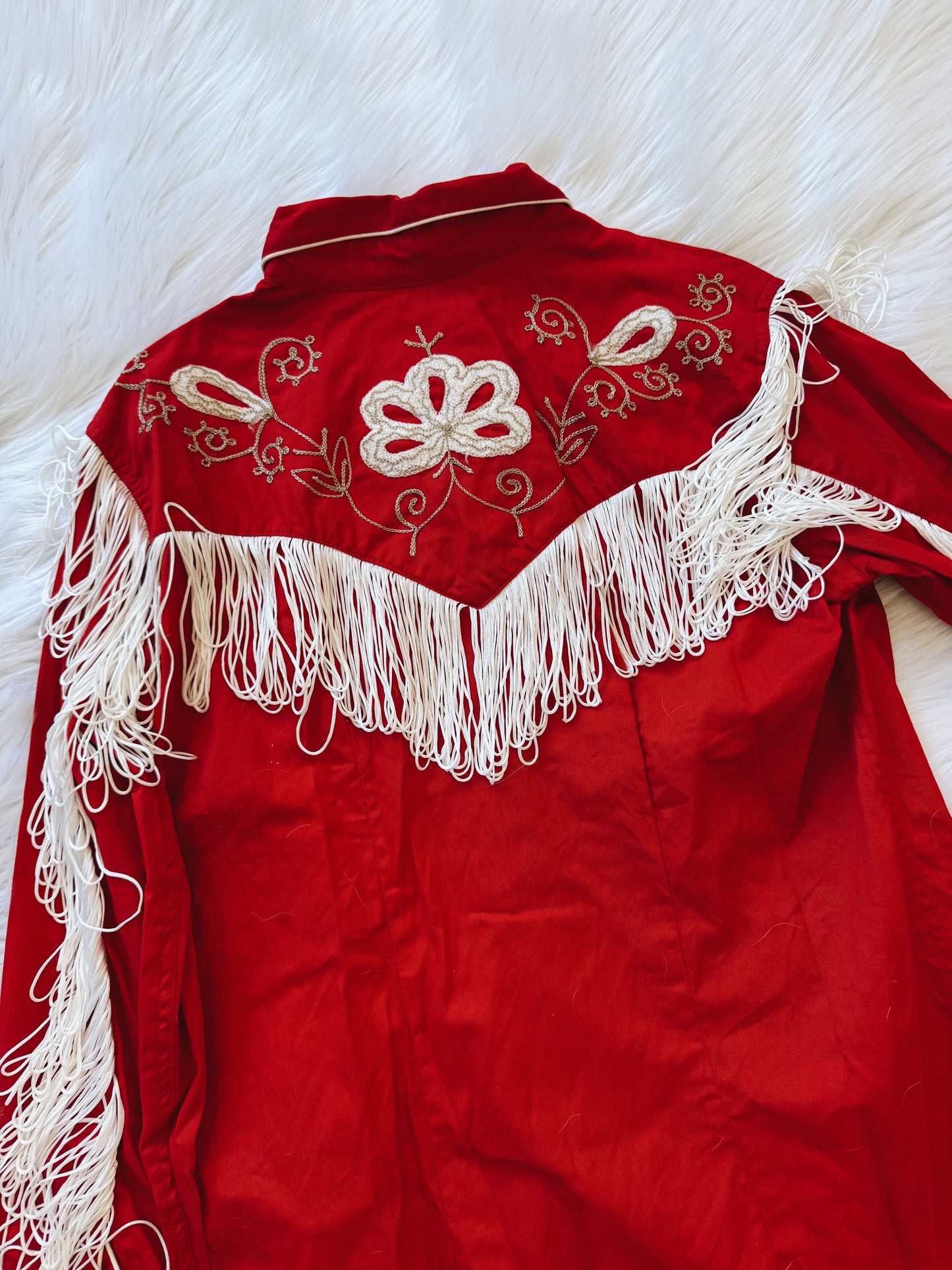 Vintage Rockmount Western Fringe Pearl Snap