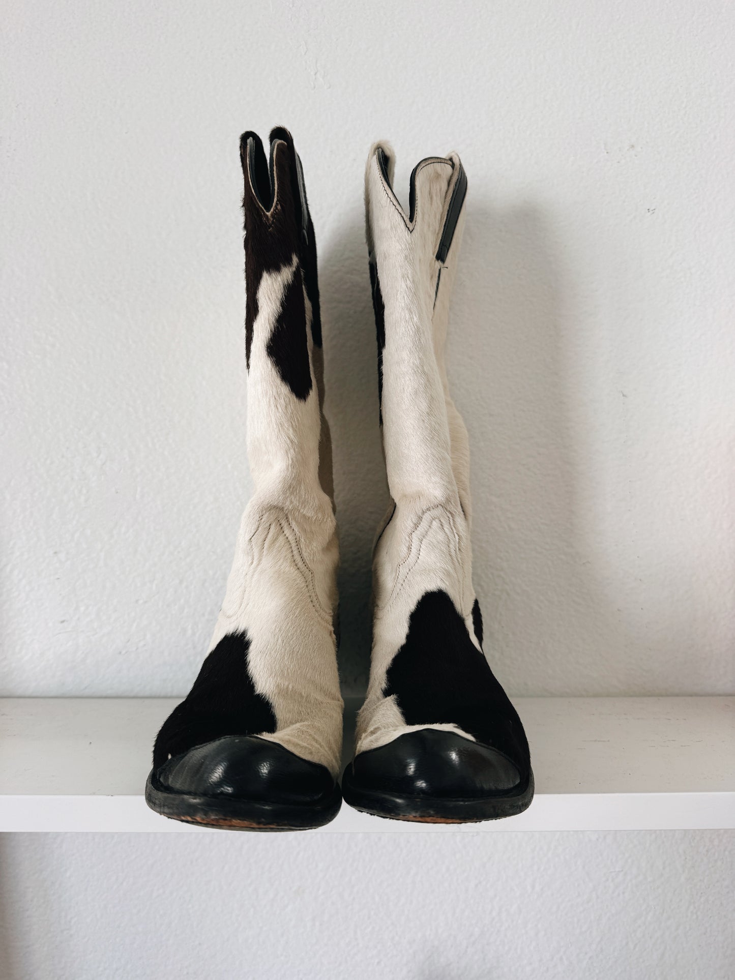Vintage Cowhide Cowboy Boots