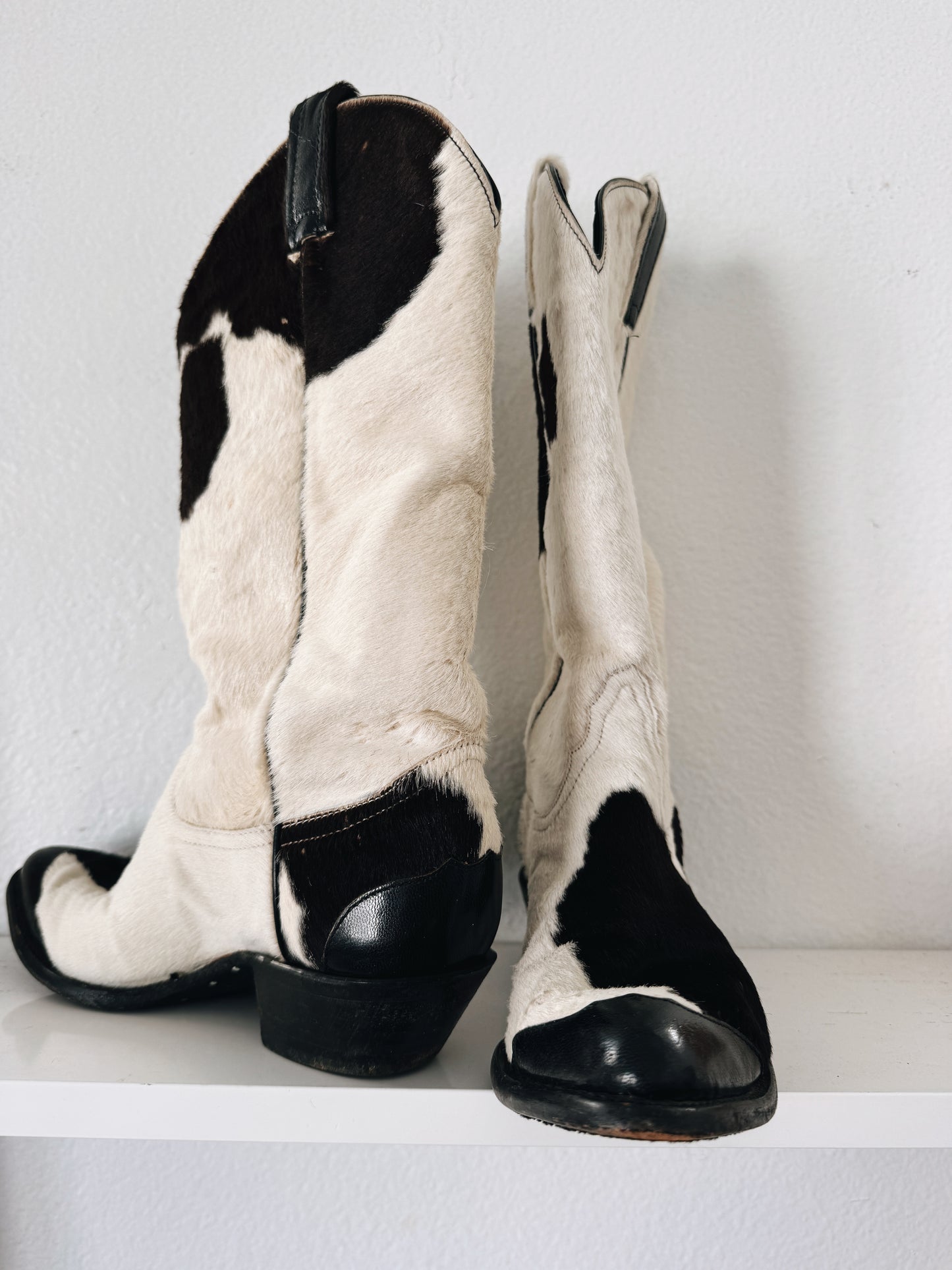 Vintage Cowhide Cowboy Boots