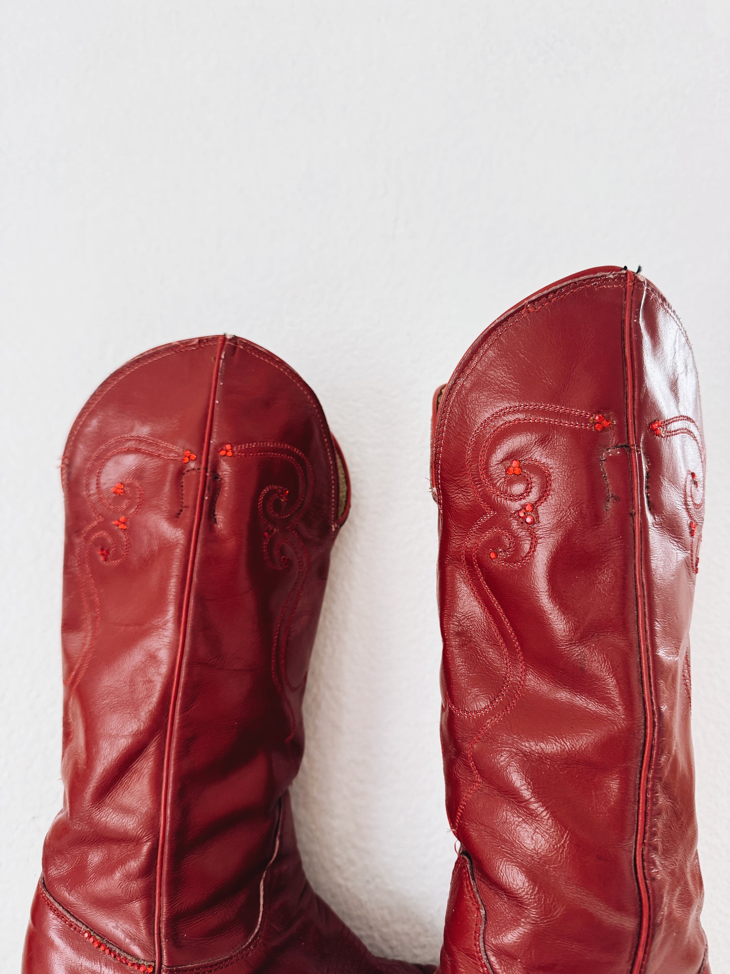 Vintage Red Cowboy Boots