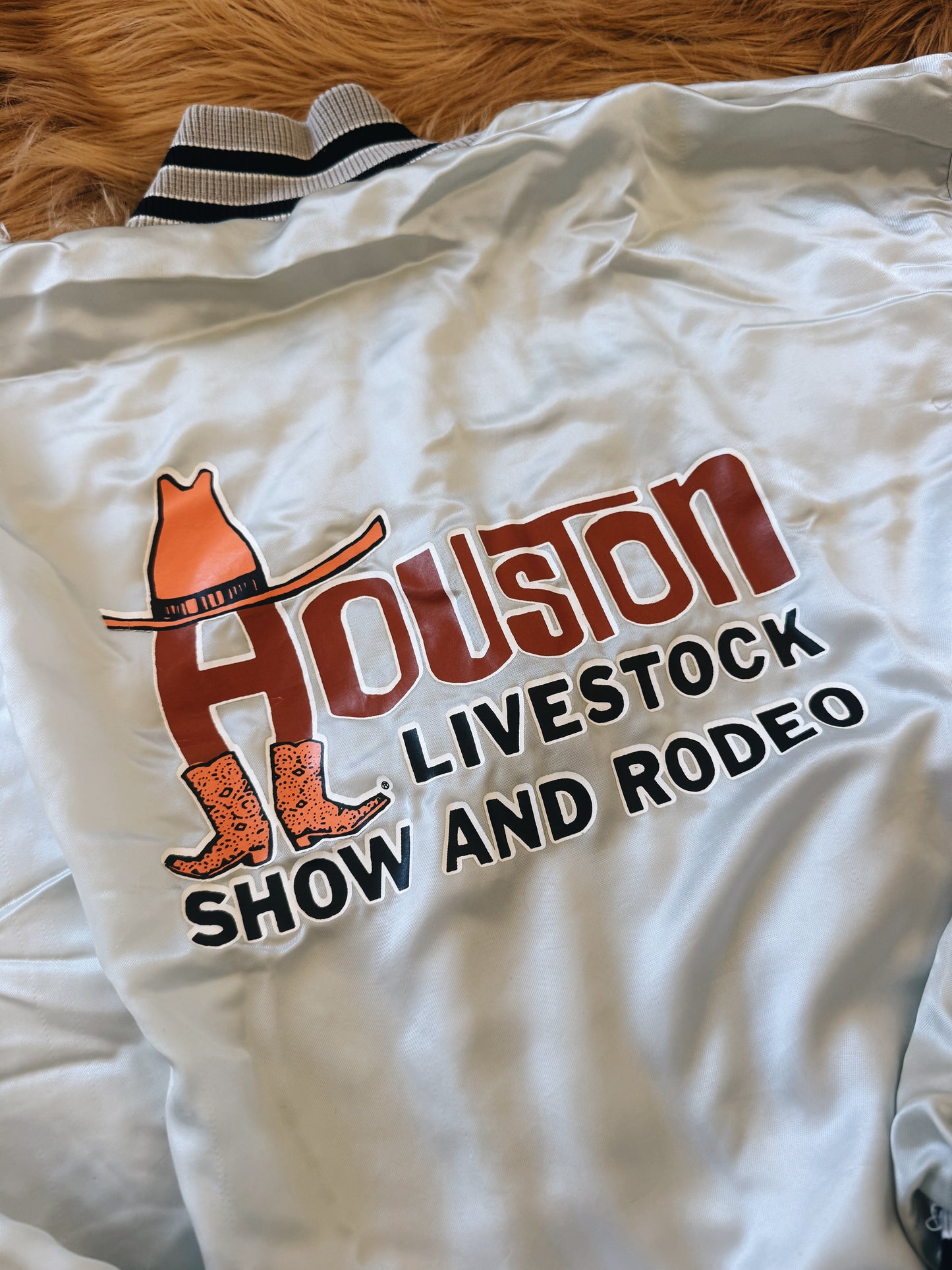 Vintage Houston Livestock Rodeo Bomber Jacket
