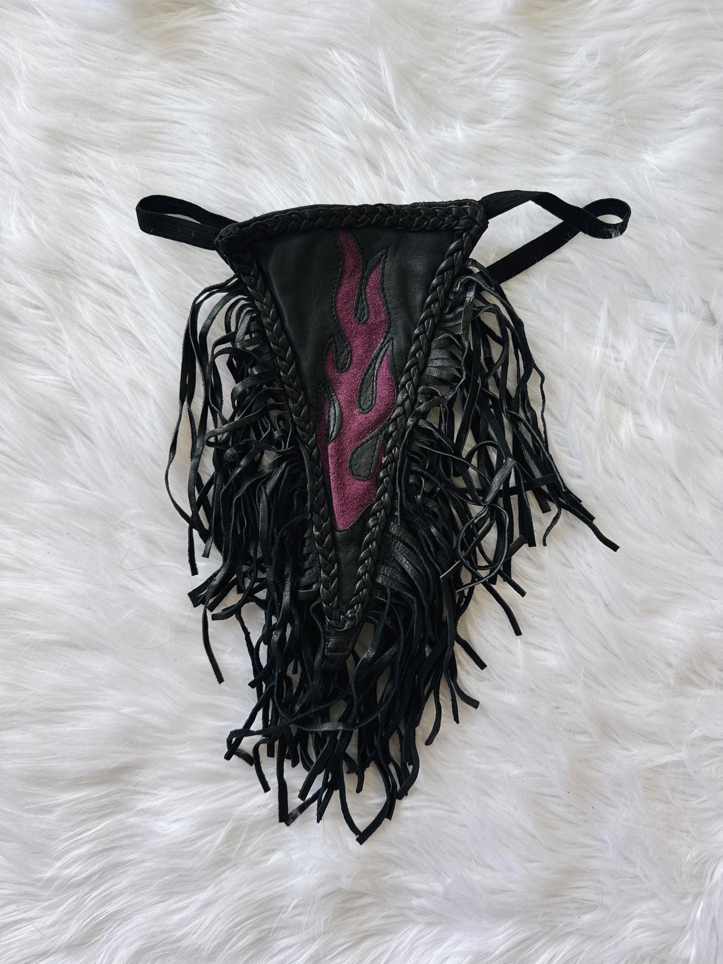 Vintage Leather Fringe Flame Bottoms