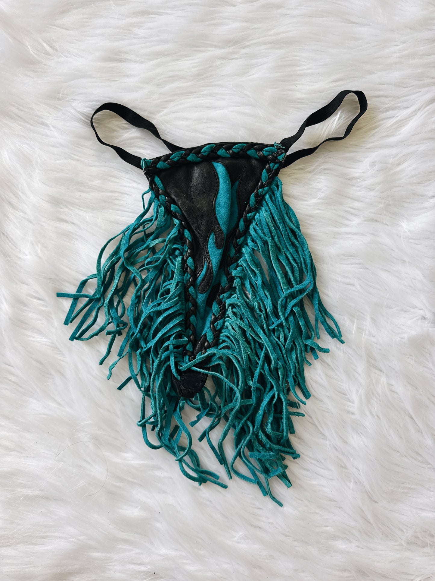 Vintage Leather Fringe Flame Bottoms