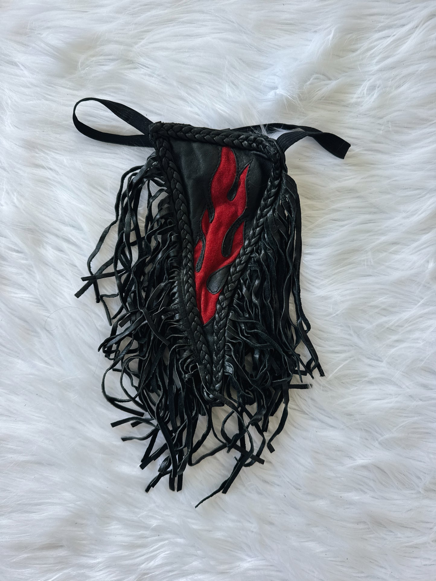 Vintage Leather Fringe Flame Bottoms