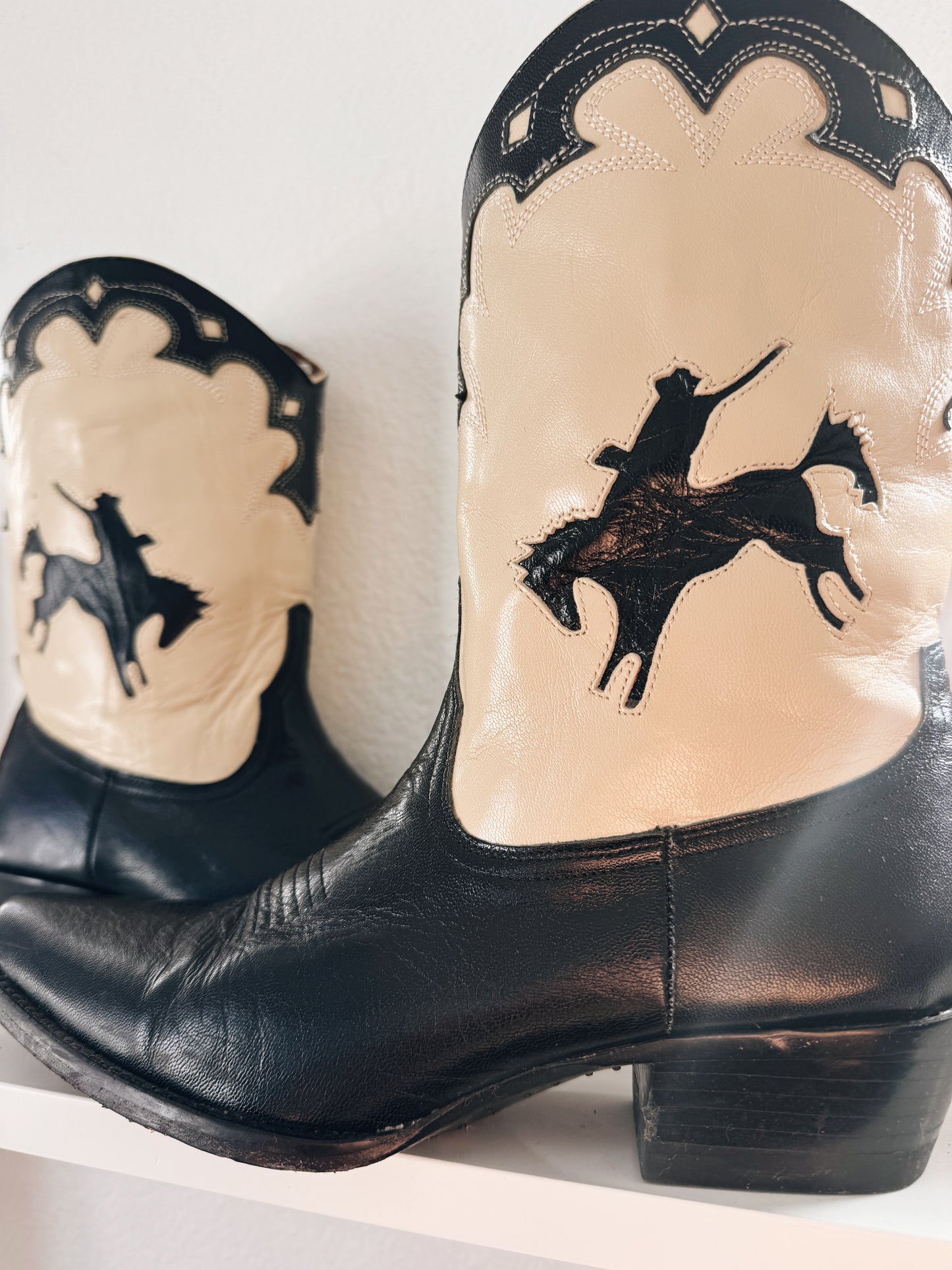 Vintage Cowboy Inlay Boots