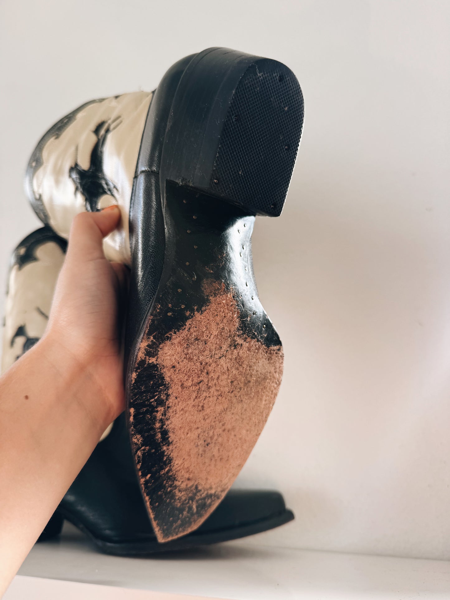 Vintage Cowboy Inlay Boots