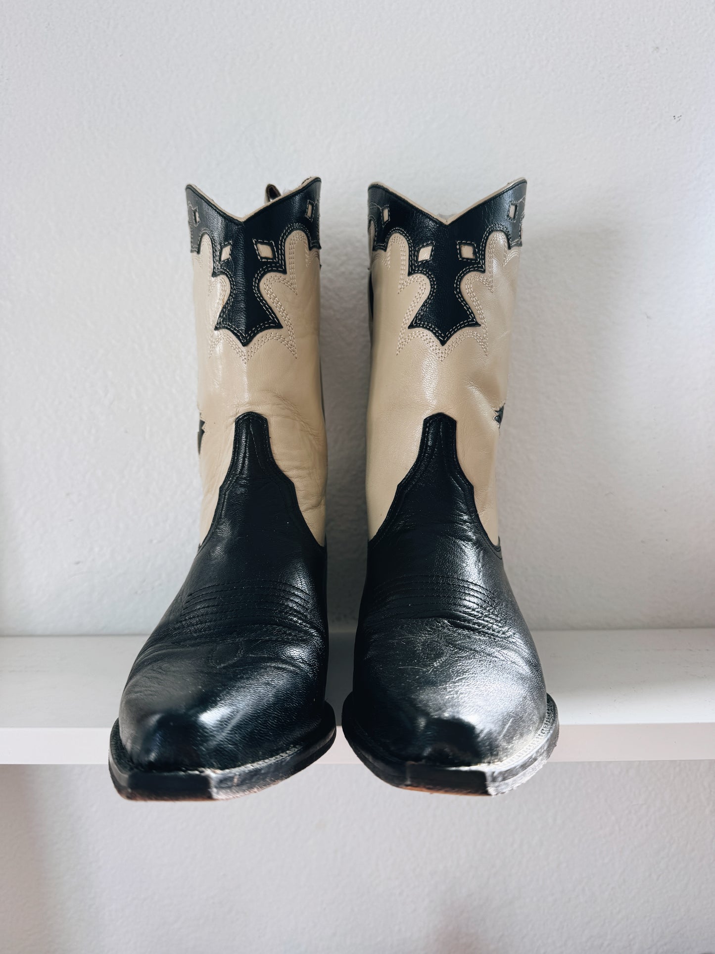 Vintage Cowboy Inlay Boots