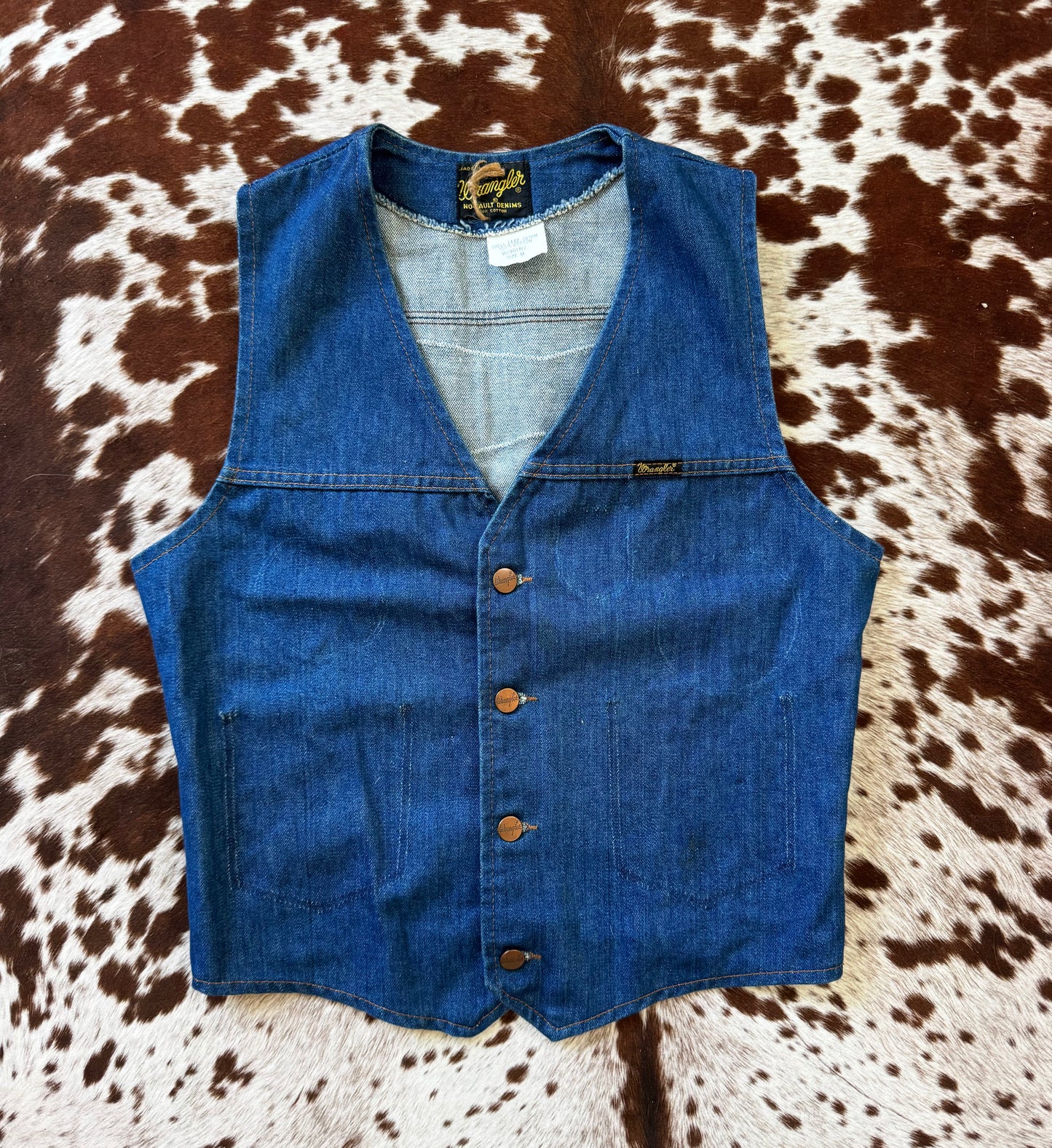 Vintage Budweiser Patch Wrangler Vest