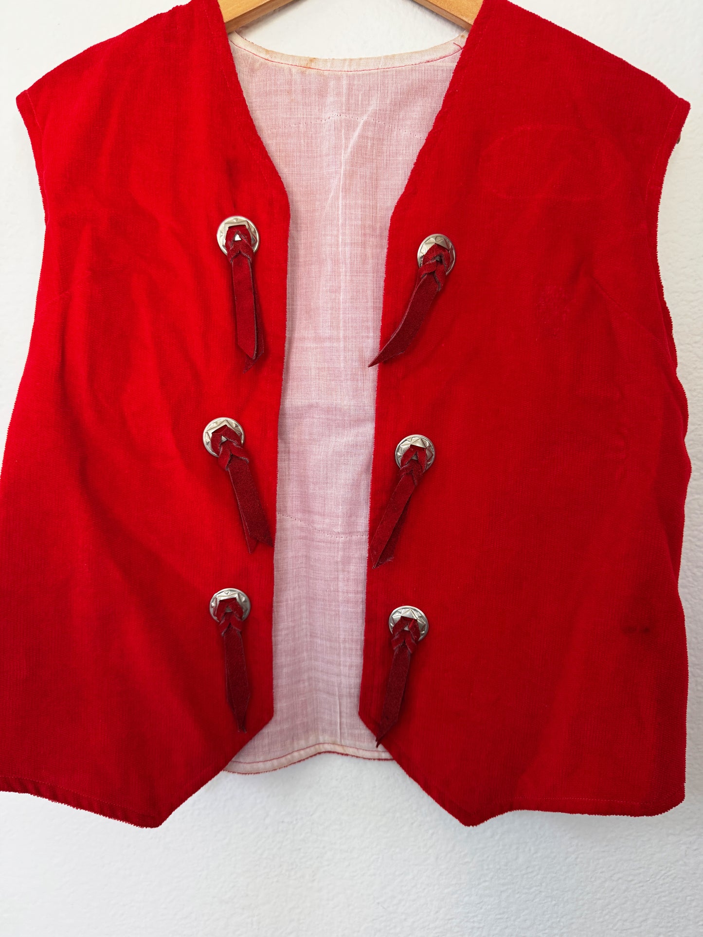 Vintage Red Concho Vest
