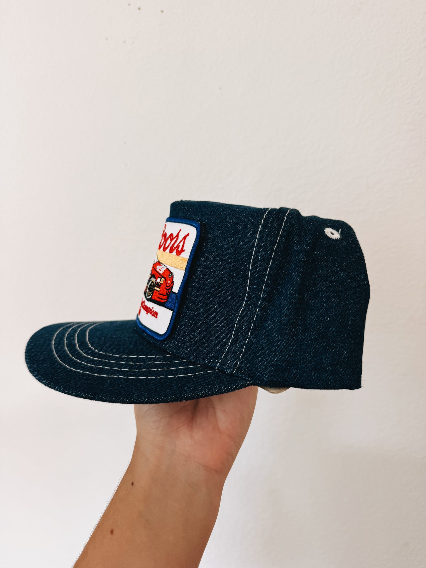 Vintage Coors Bill Elliot Denim Patch Hat