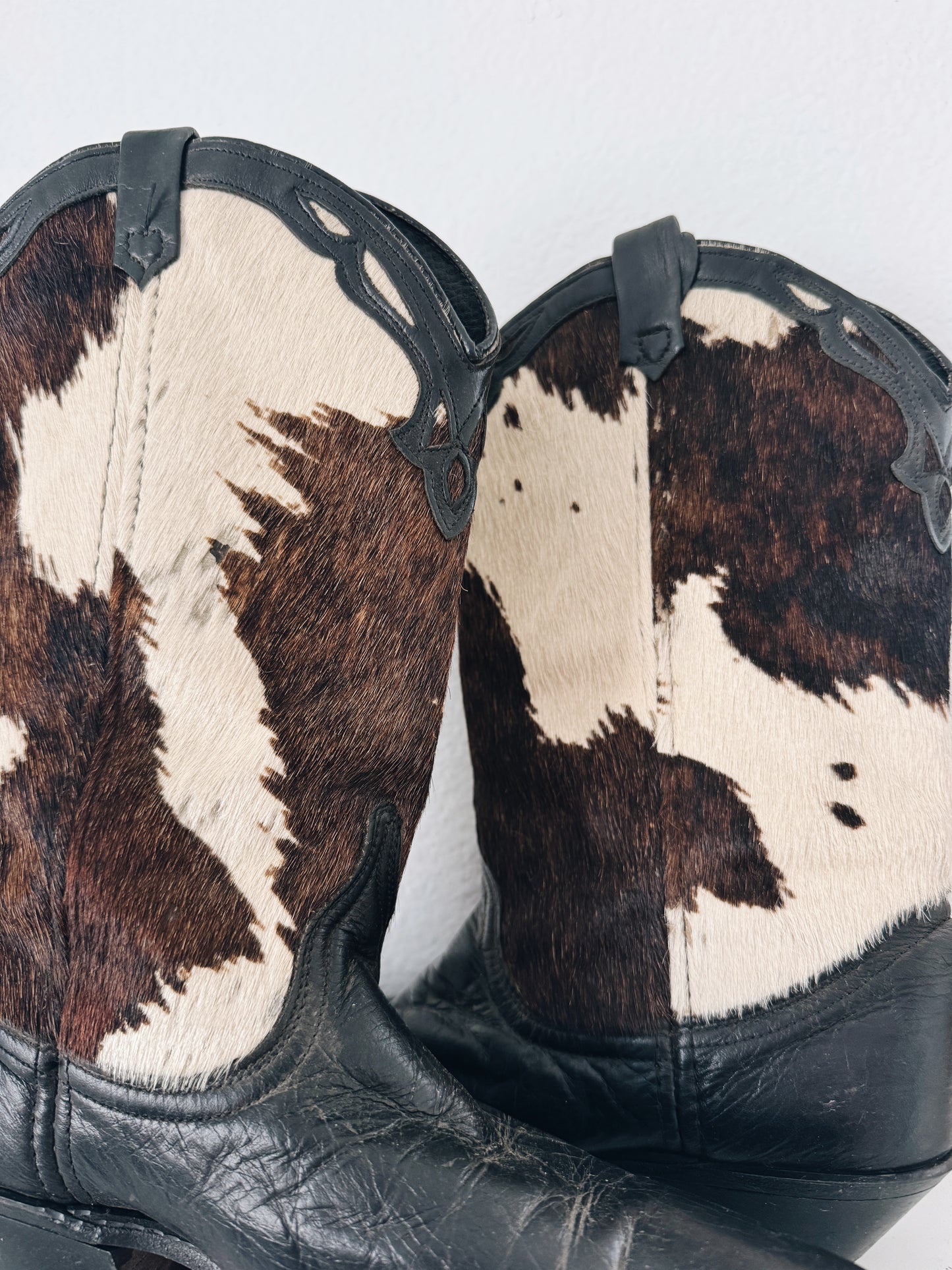 Vintage Cowhide Cowboy Boots