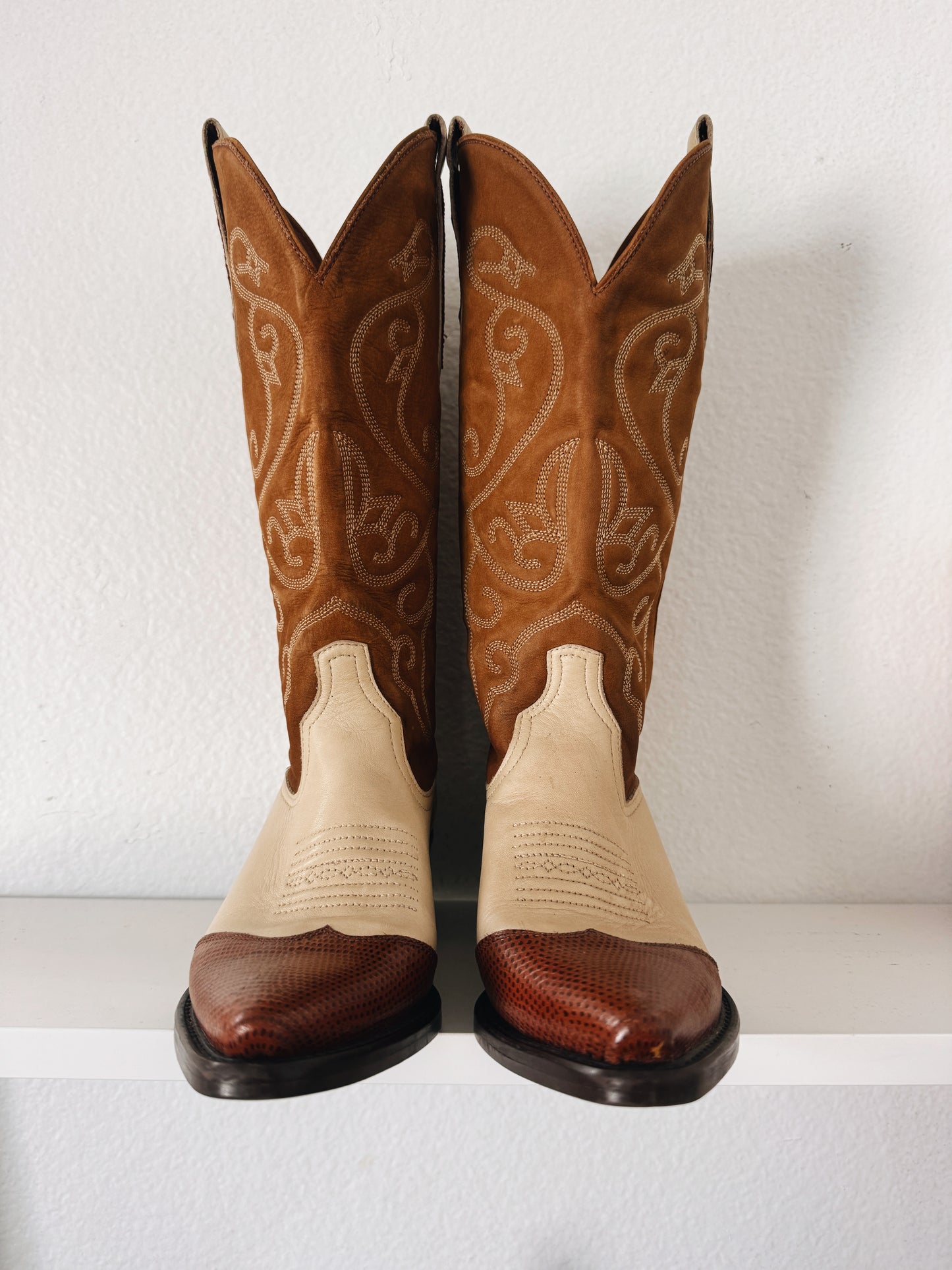 Vintage Two Toned Cowboy Boots
