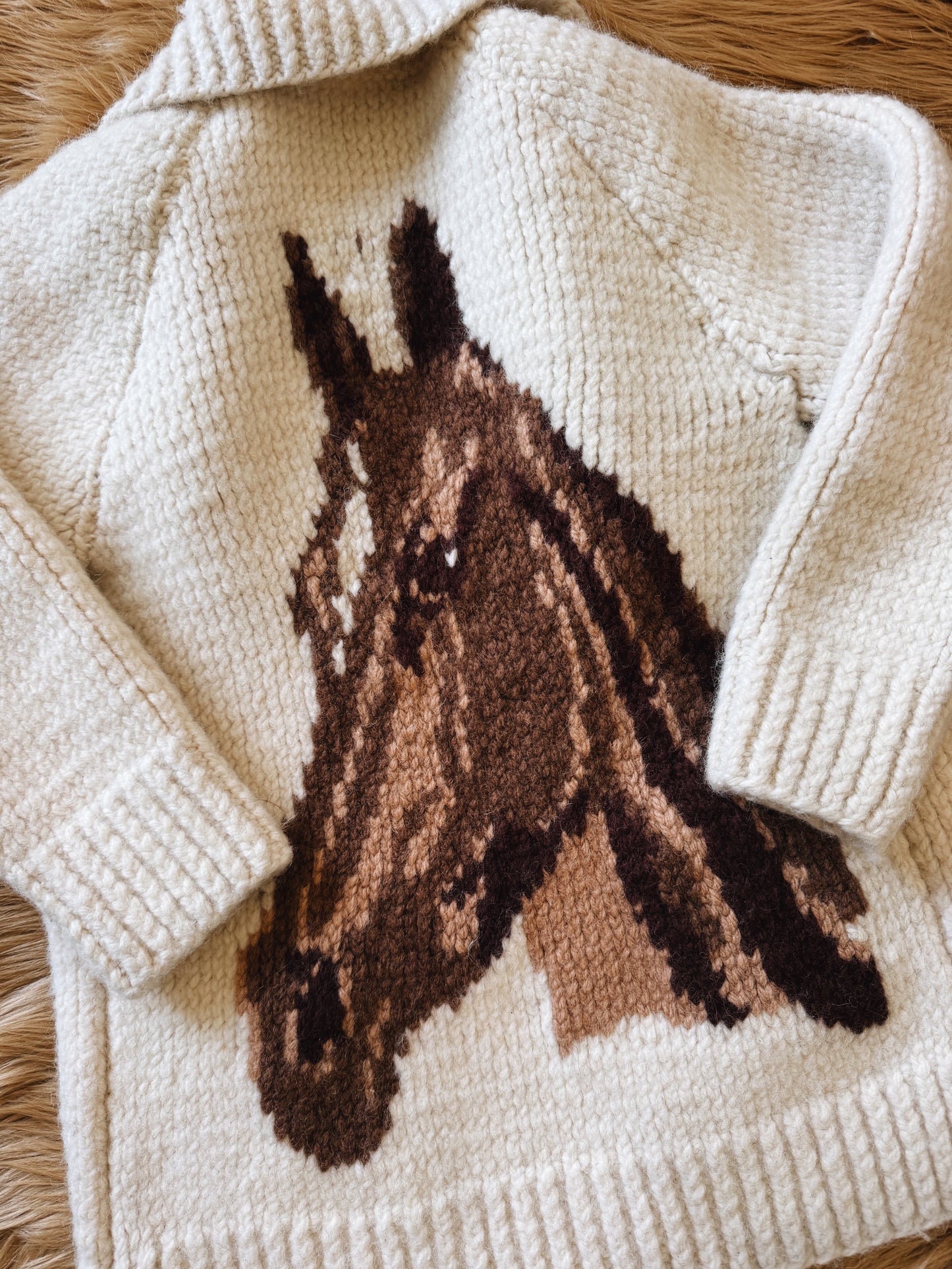 Vintage Horse Cowichan Sweater