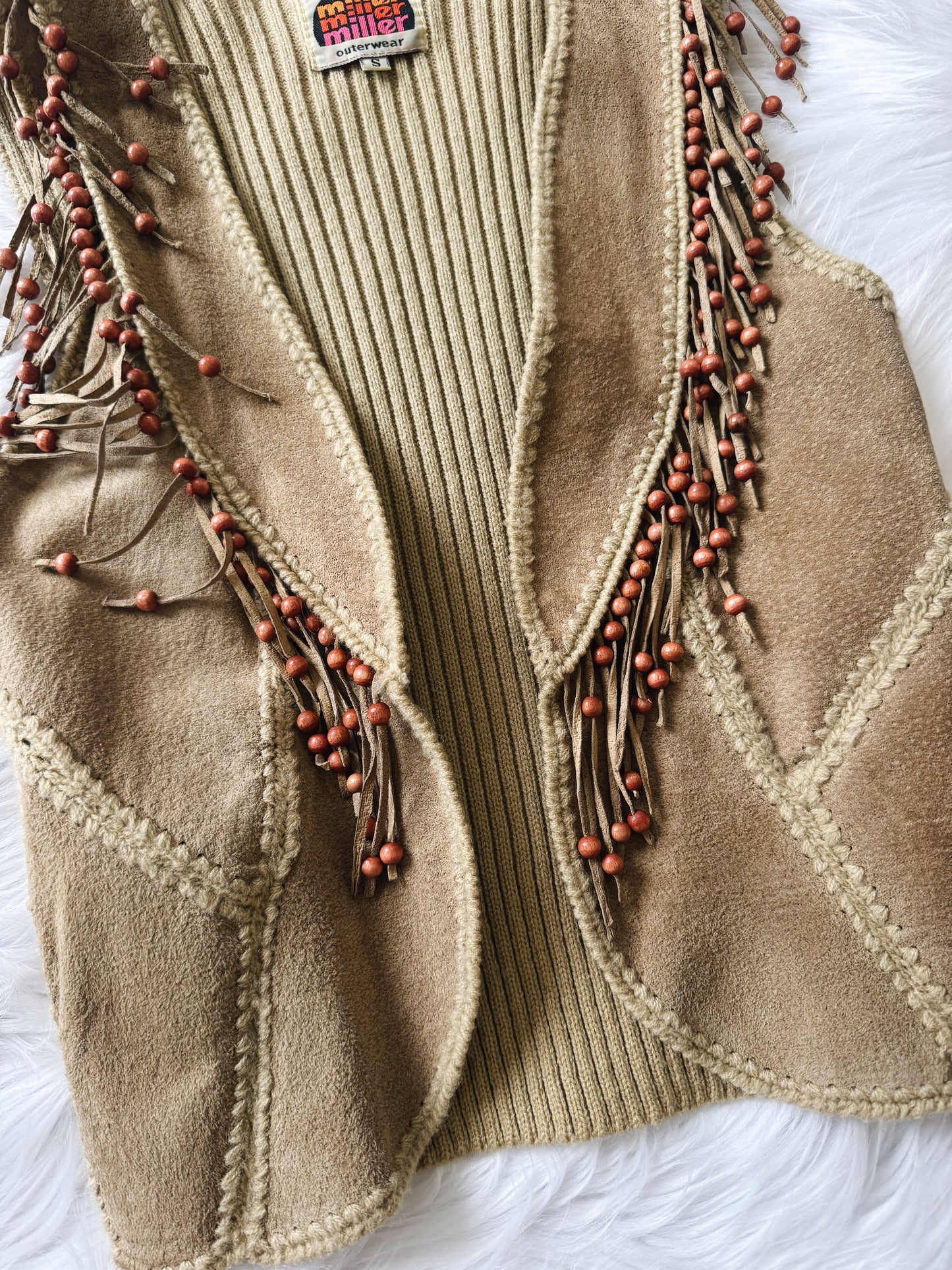 Vintage Suede Knit Vest