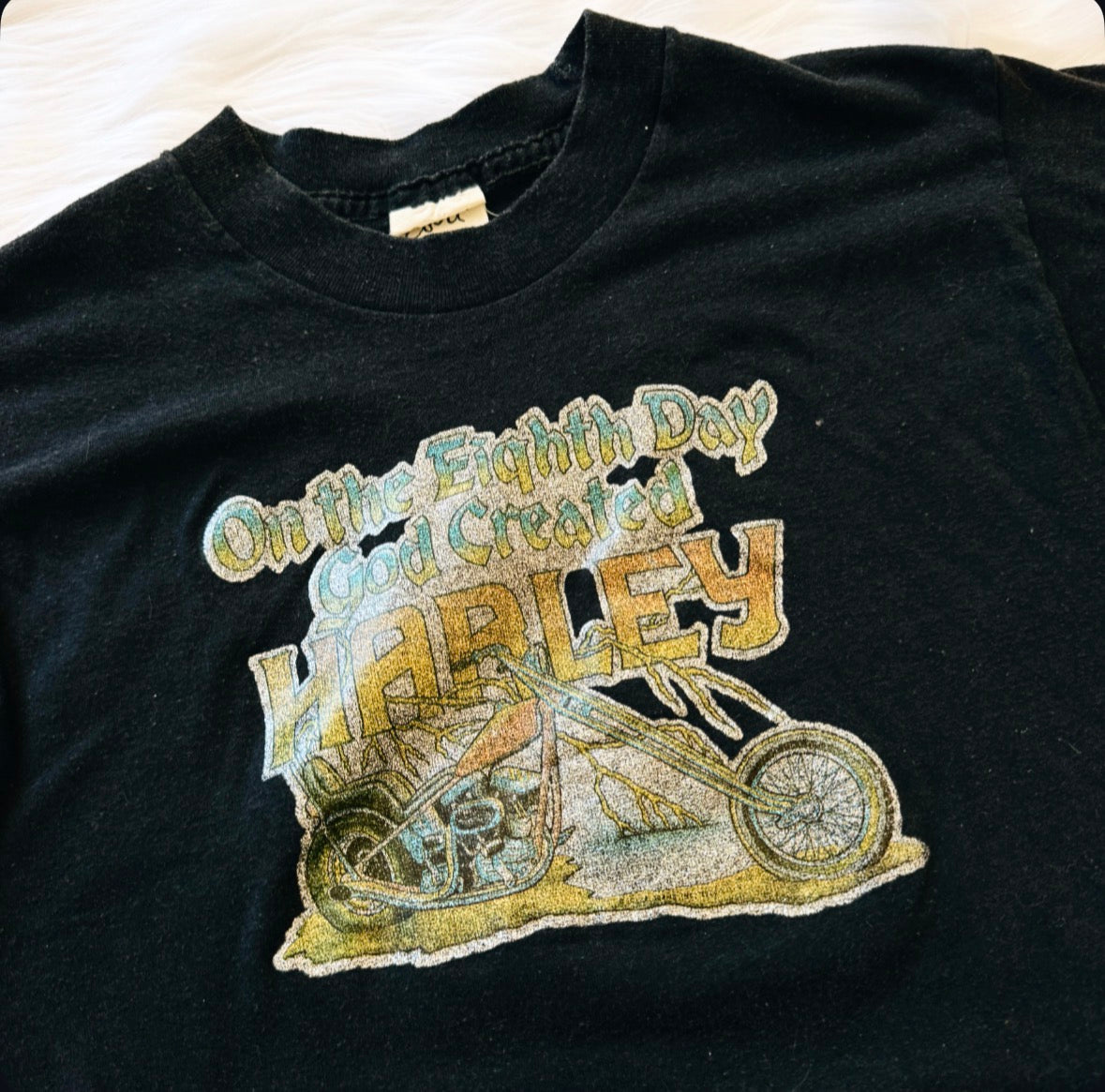 Vintage Eighth Day Harley Davidson Tee