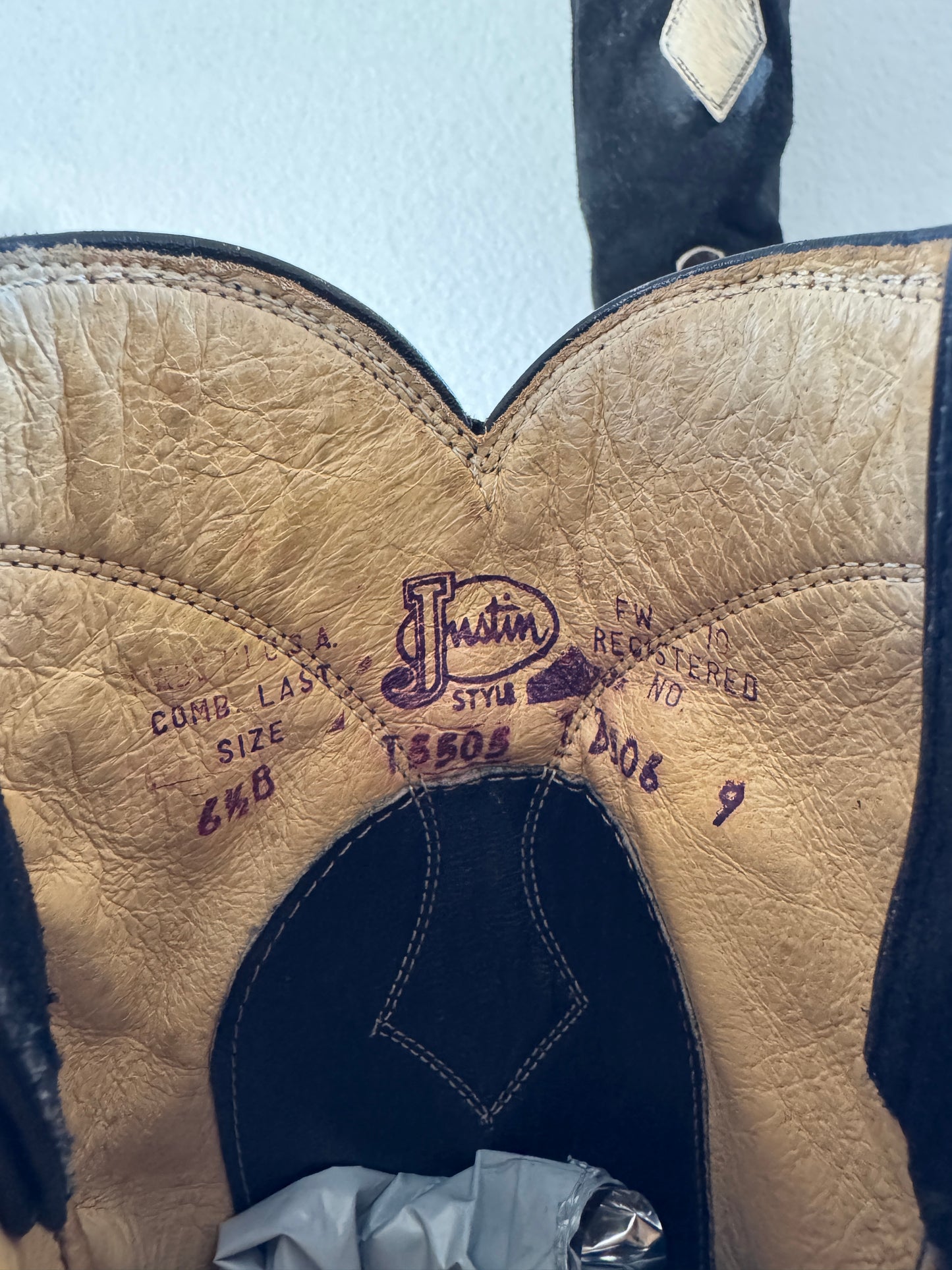 Vintage Cowhide Cowboy Boots