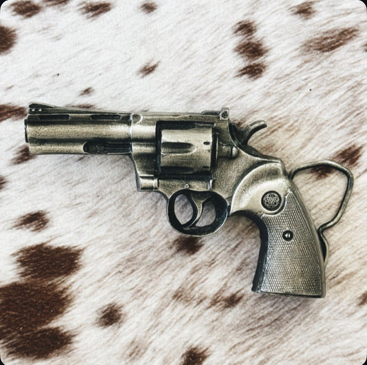 Vintage 1978 Revolver Gun Belt Buckle