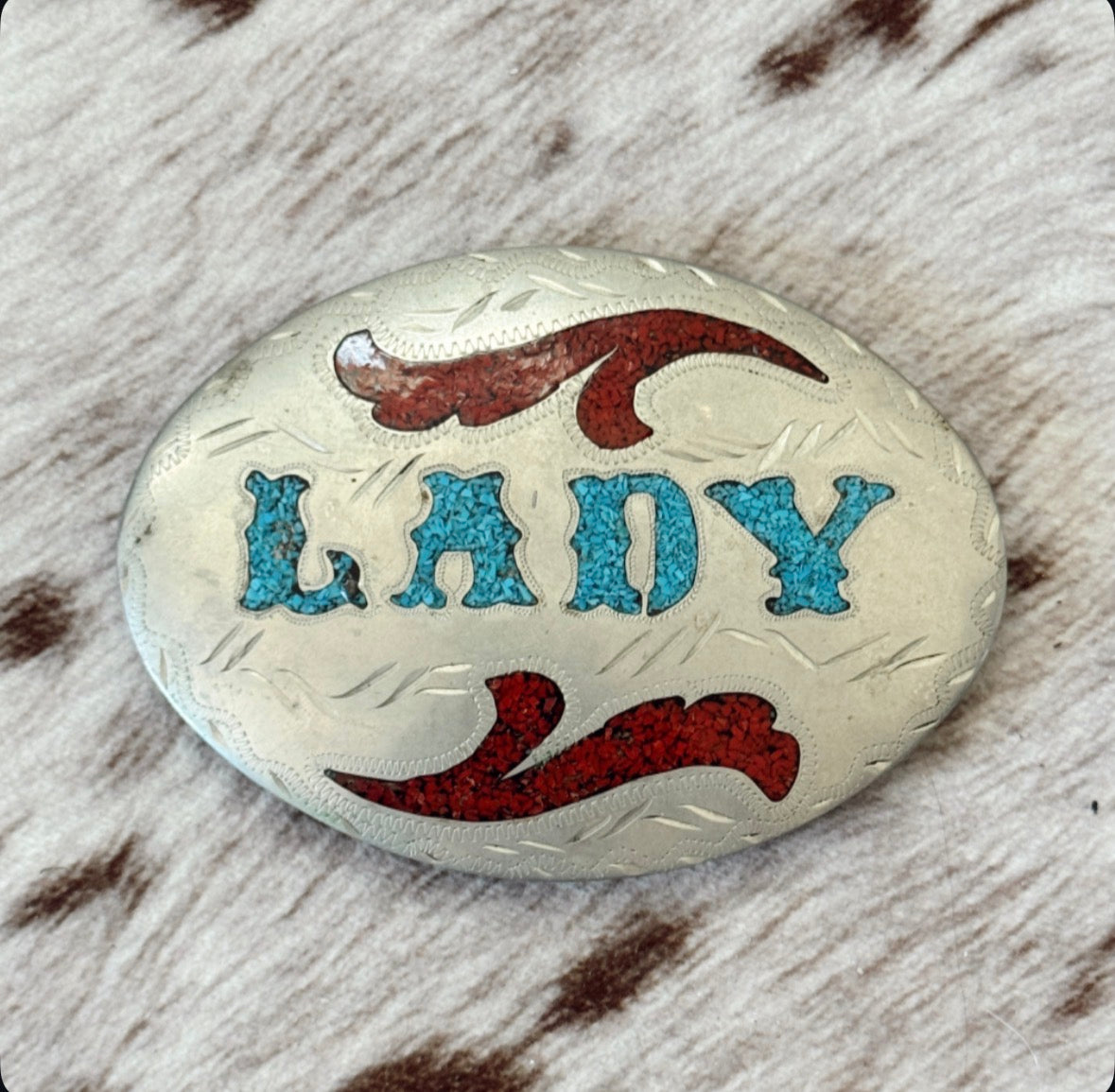 Vintage Lady Belt Buckle