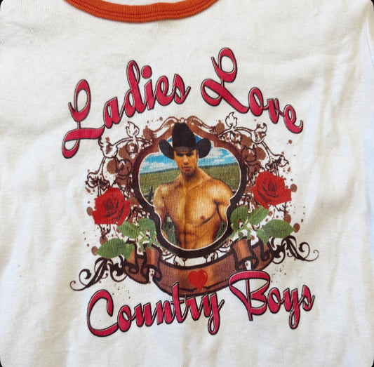 Vintage Ladies Love Country Boys Tee