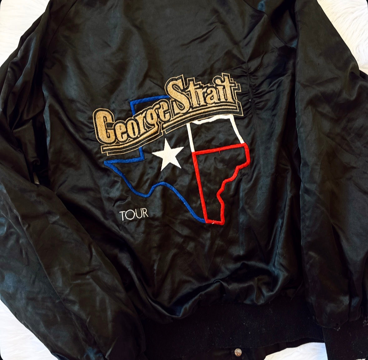 Vintage George Strait Tour Bomber Jacket