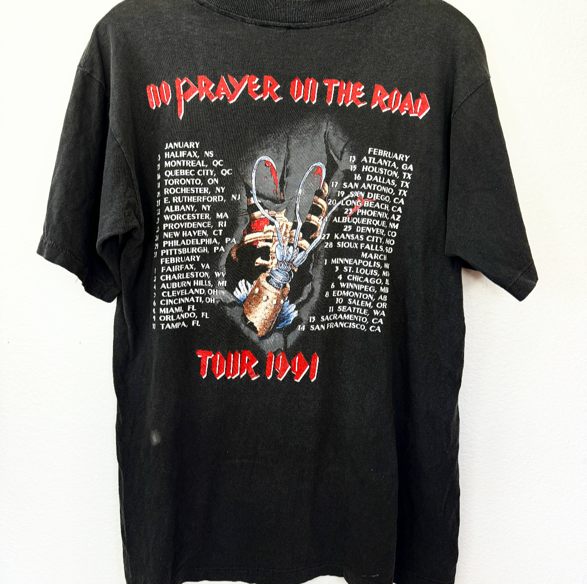 Vintage Iron Maiden No Prayer On The Road Tee