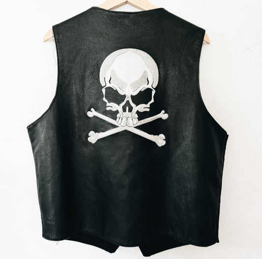 Vintage Skull Biker Vest