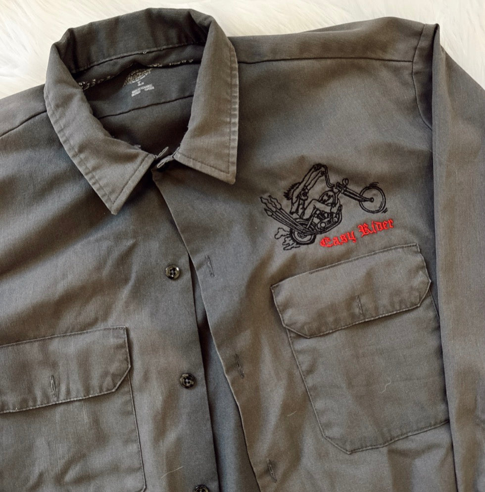 Vintage Easy Rider Gray Button Up