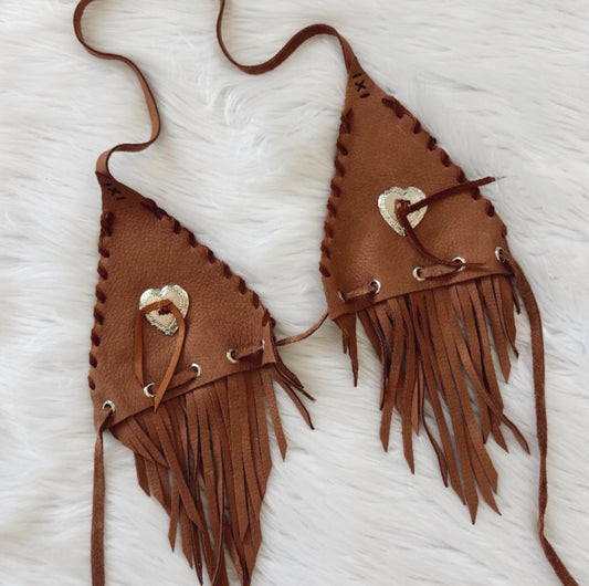 Leather Concho Halter Top