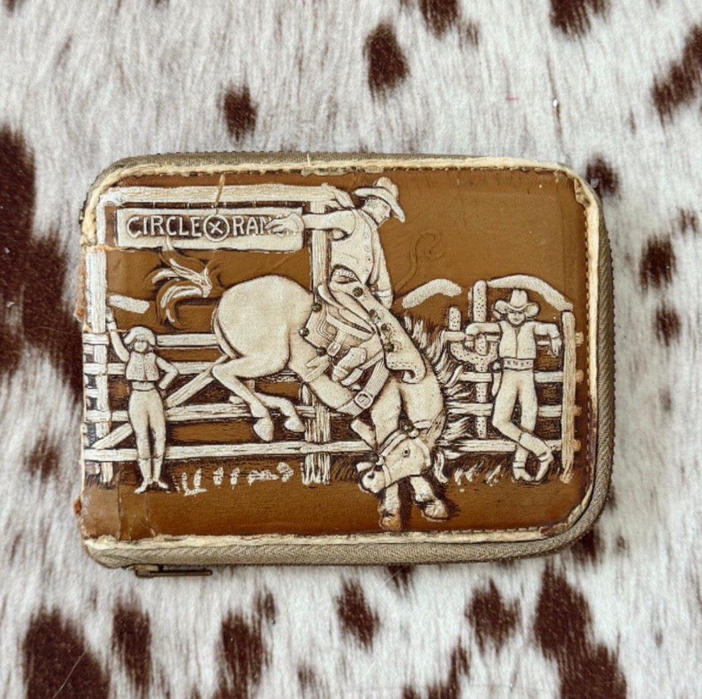 Vintage Western Leather Wallet