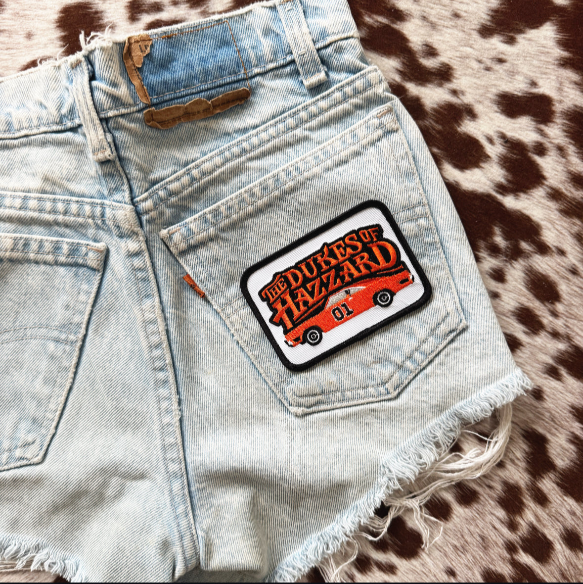 Vintage Orange Tab Levi Patch Shorts