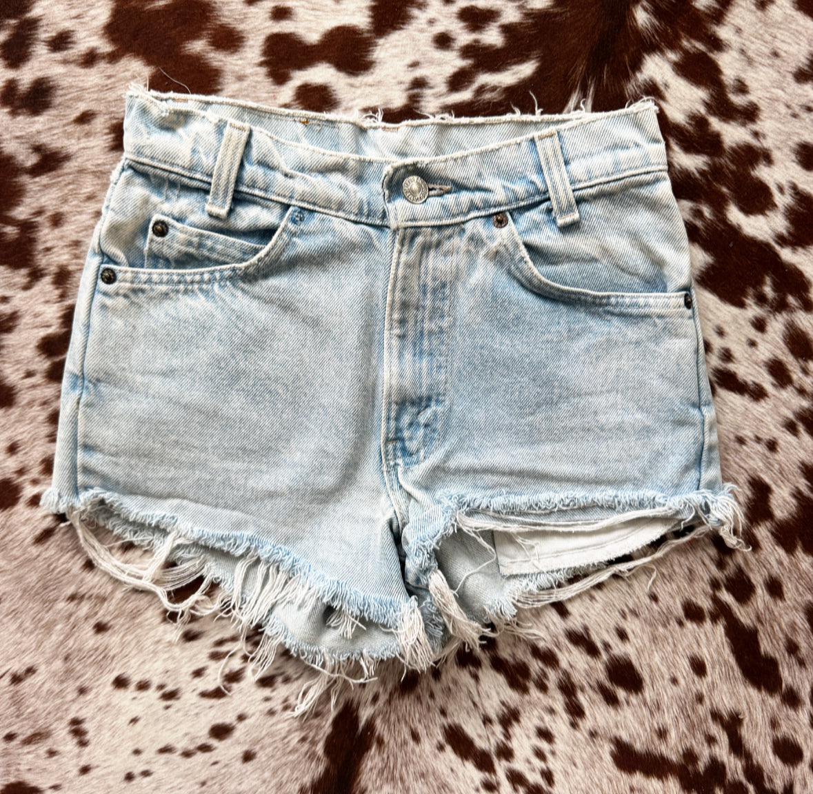 Vintage Orange Tab Levi Patch Shorts