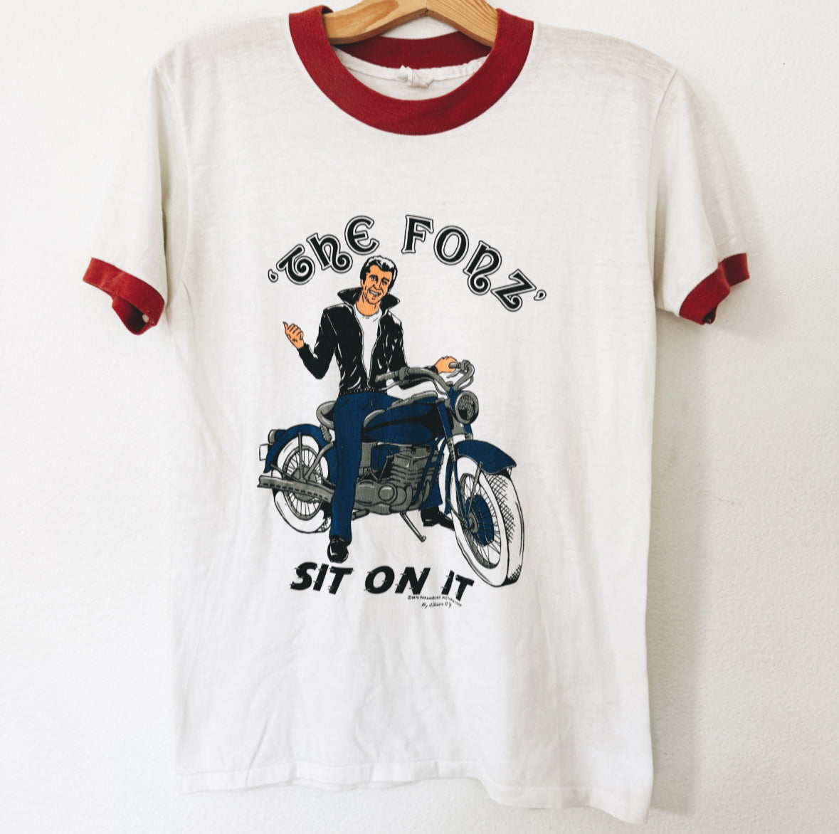 Vintage The Fonz Happy Days Ringer Tee