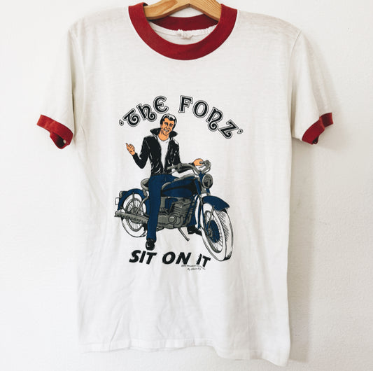 Vintage The Fonz Happy Days Ringer Tee