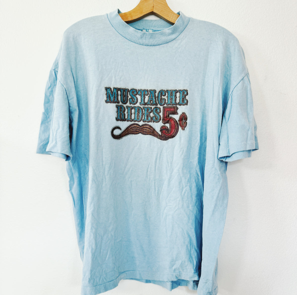 Vintage Mustache Rides Tee