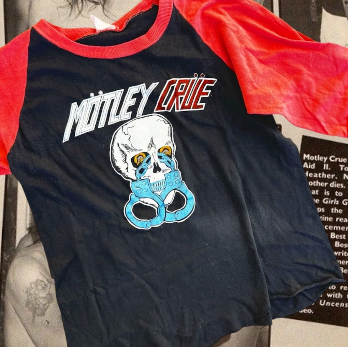 Motley Crue 1981 Baseball Sleeve