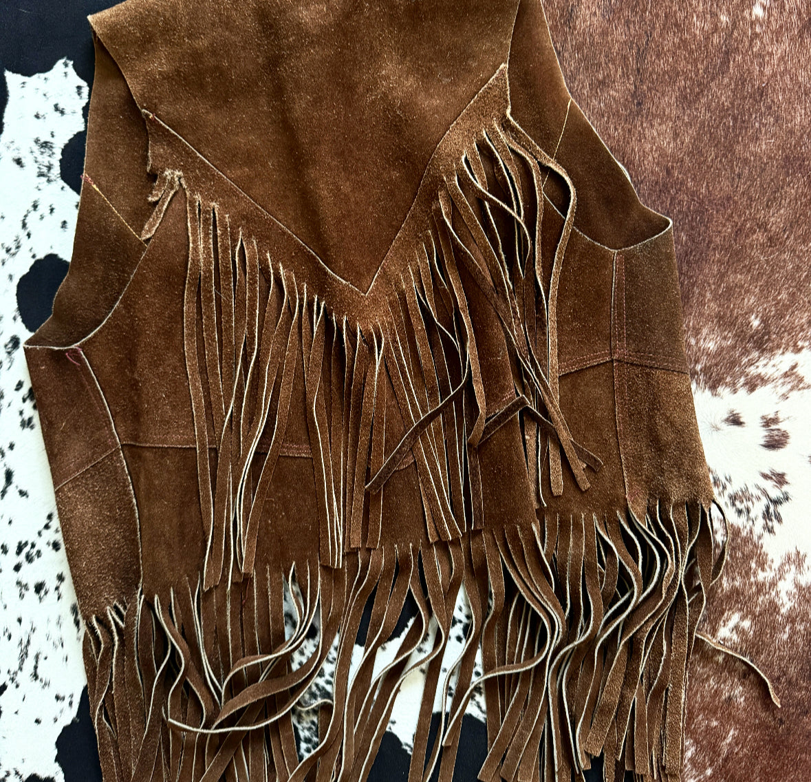 Vintage Brown Fringe Vest