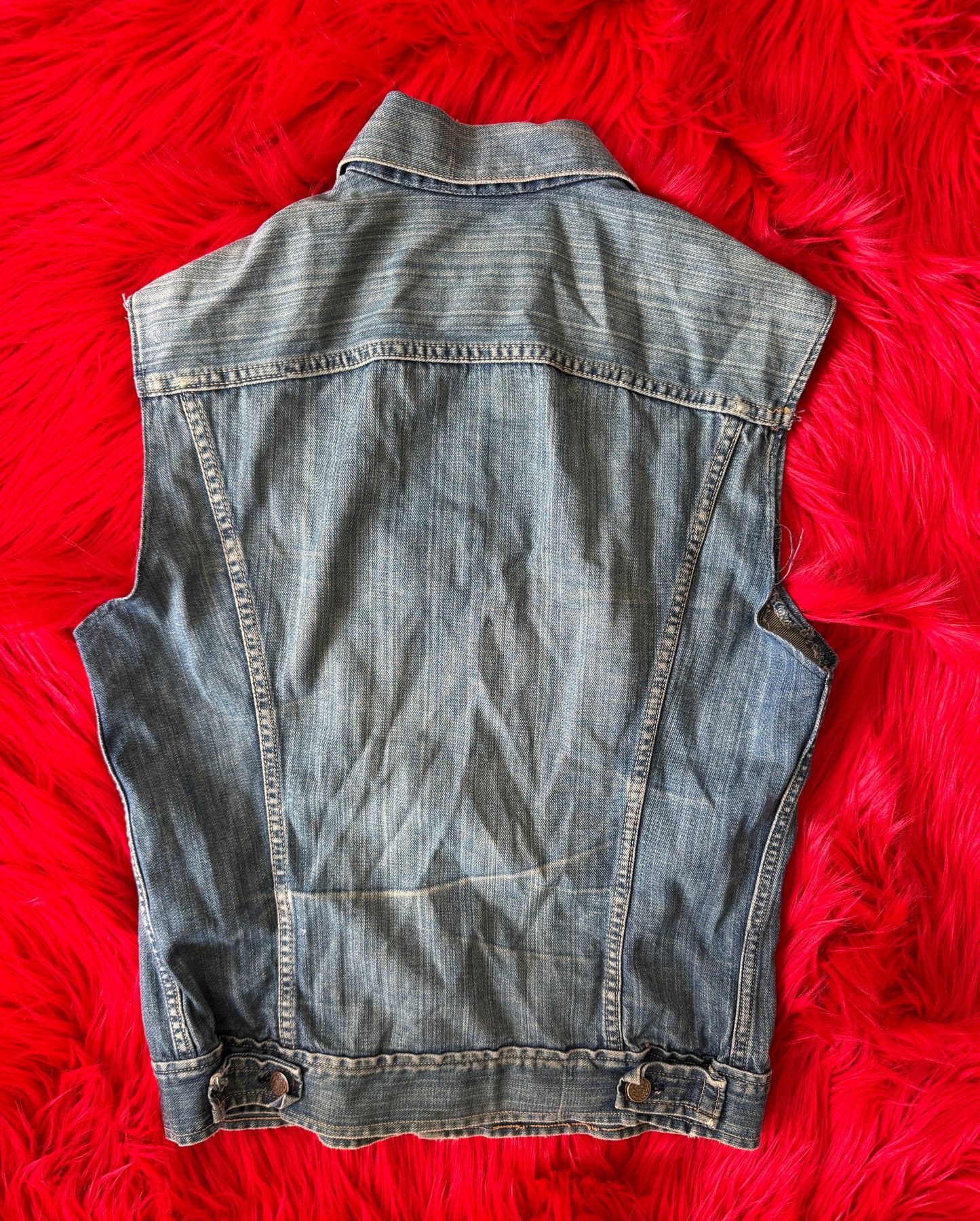 Vintage Harley Patch Denim Vest