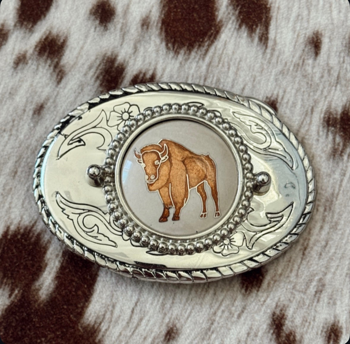 Vintage Bison Belt Buckle