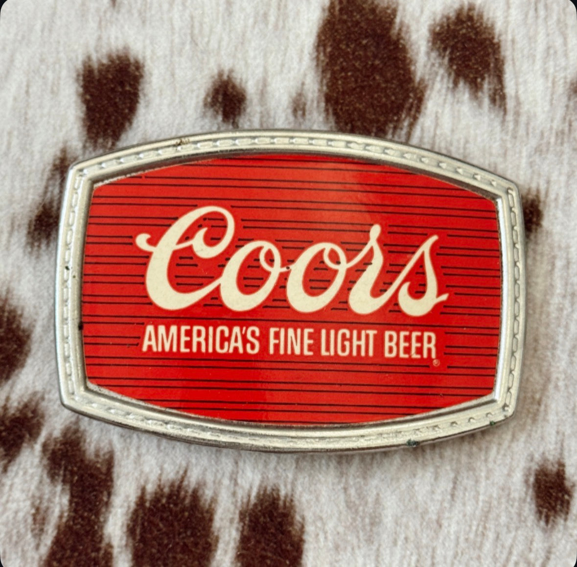 Vintage Coors Light Beer Belt Buckle