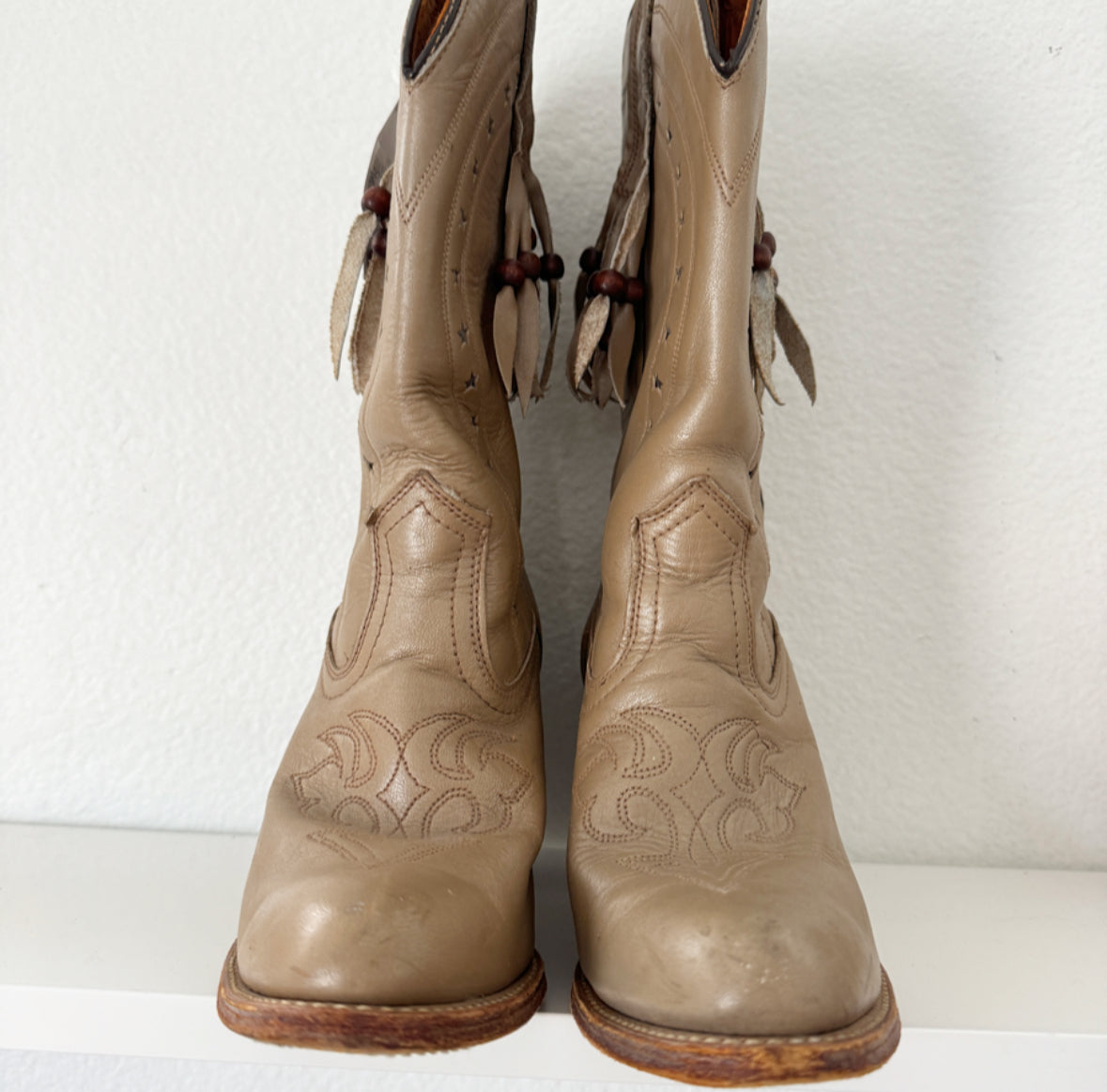 Vintage Star Fringe Cowboy Boots