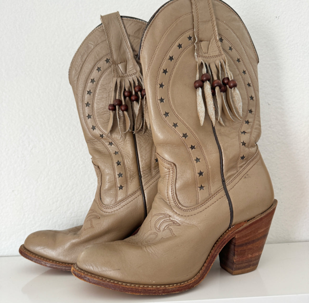 Vintage Star Fringe Cowboy Boots