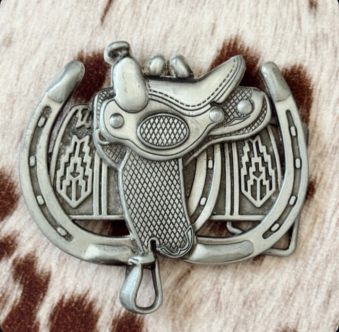Vintage Horseshoe Saddle Belt Buckle