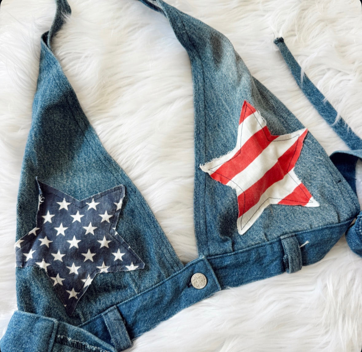 Vintage USA Denim Halter Top