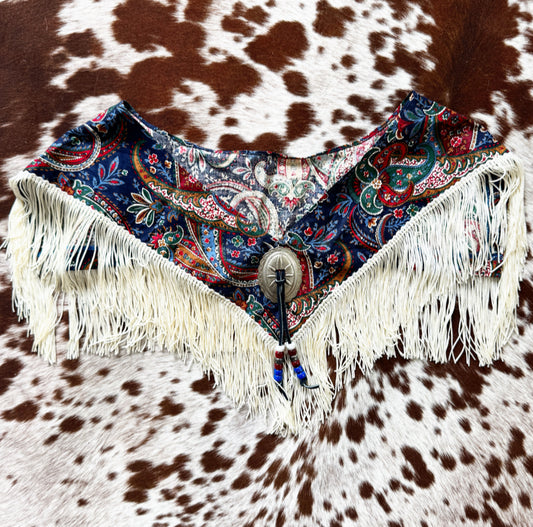 Vintage Western Fringe Shawl Top