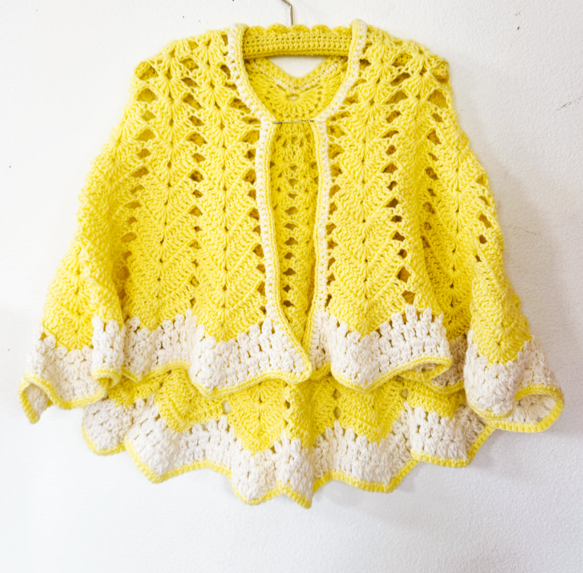 Vintage 70s Crochet Poncho