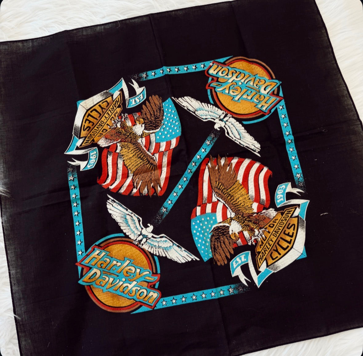 Vintage Harley Davidson Bandana