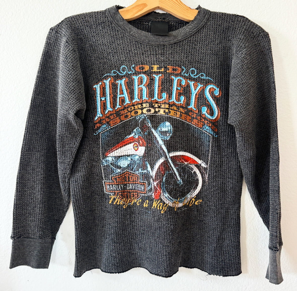 Vintage 1986 3D Emblem Harley Thermal