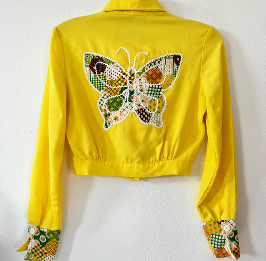 Vintage Butterfly 70s Top