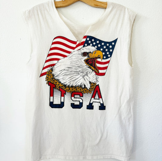 Vintage Eagle USA Cut Tank